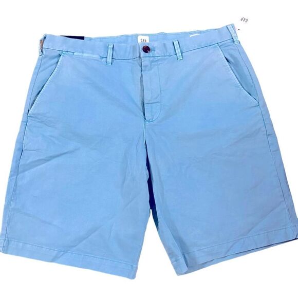 Gap ~ Gap Flex ~ Mens Lt Turquoise Chino Shorts ~ 10”inseam ~hits at knee~ sz 36 - Picture 1 of 6